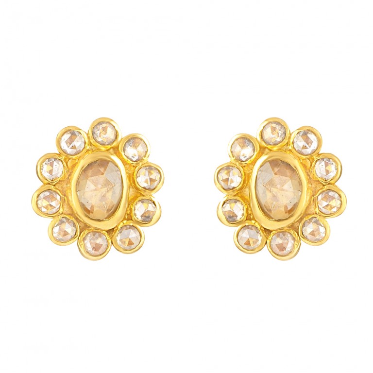 22 carat Gold Diya Collection Pendant Set