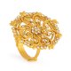 22ct Gold Ring with Synthetic Polki Stones
