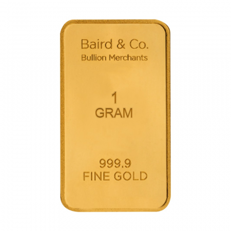 1 Gram Baird & Co. Made Fine Gold Bar