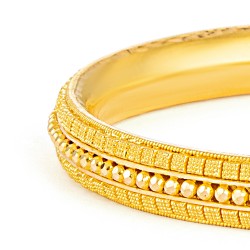 22ct Gold Kada | Jali Collection | Size 2.6 22ct Gold Kada | Jali Collection | Size 2.6