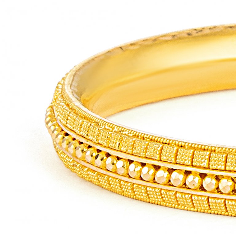 22ct Gold Kada | Jali Collection | Size 2.6