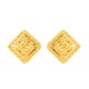 Jali  22ct Gold Square Earring