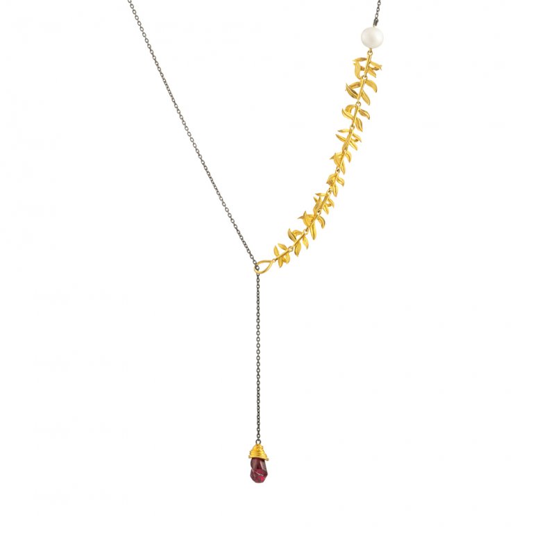 Artemisia Sterling Silver Garnet Necklace