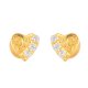 22ct Gold Heart Shaped Earring