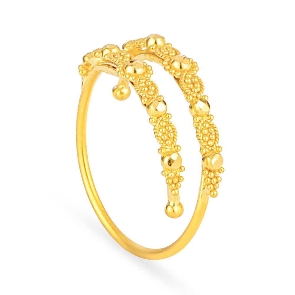 Spiral gold ring with price clearance