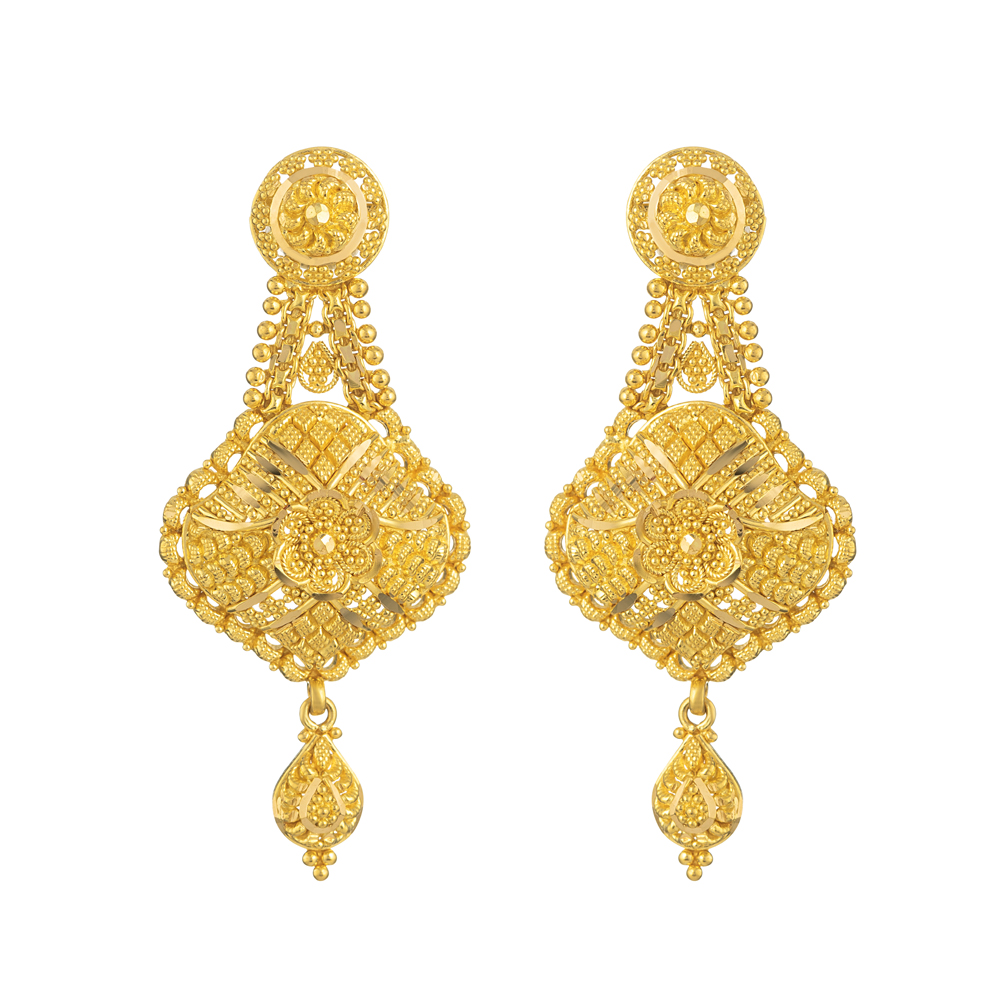 22 Carat Gold Filigree Earring - £865.00 (SKU:33173)