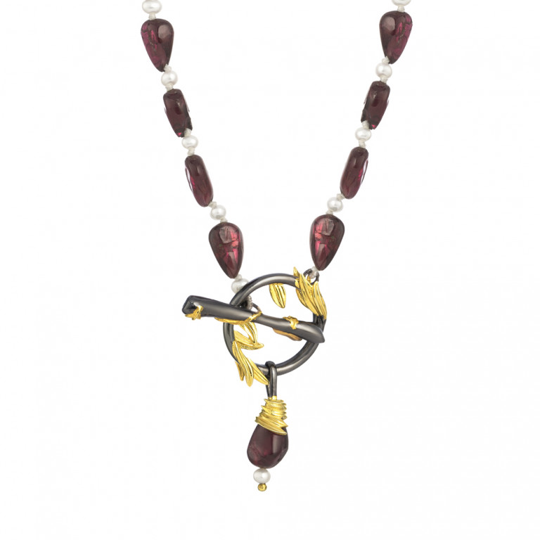 Artemisia Sterling Silver and Pearl Statement Necklace