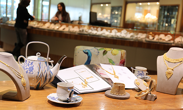 Showroom Interior of Asian Jeweller in UK