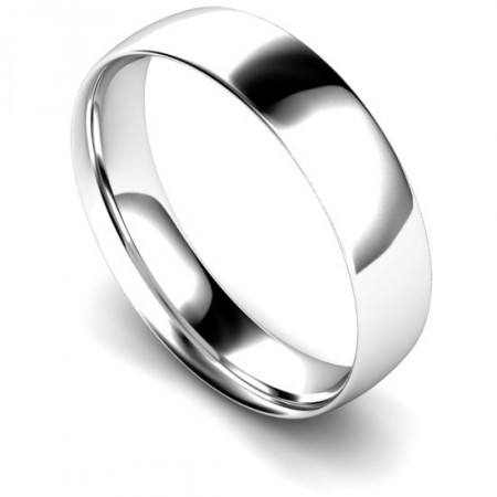 Platinum Traditional Court 5mm Wide Wedding Ring Band