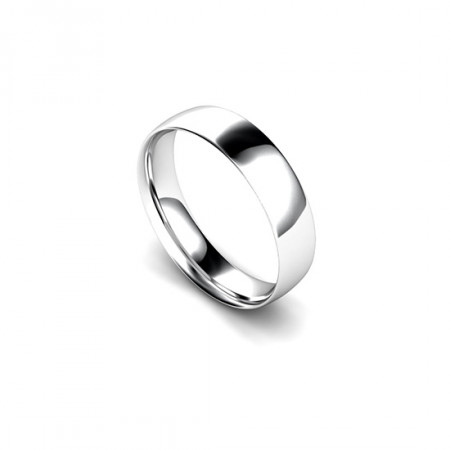 Platinum Traditional Court 5mm Wide Wedding Ring Band