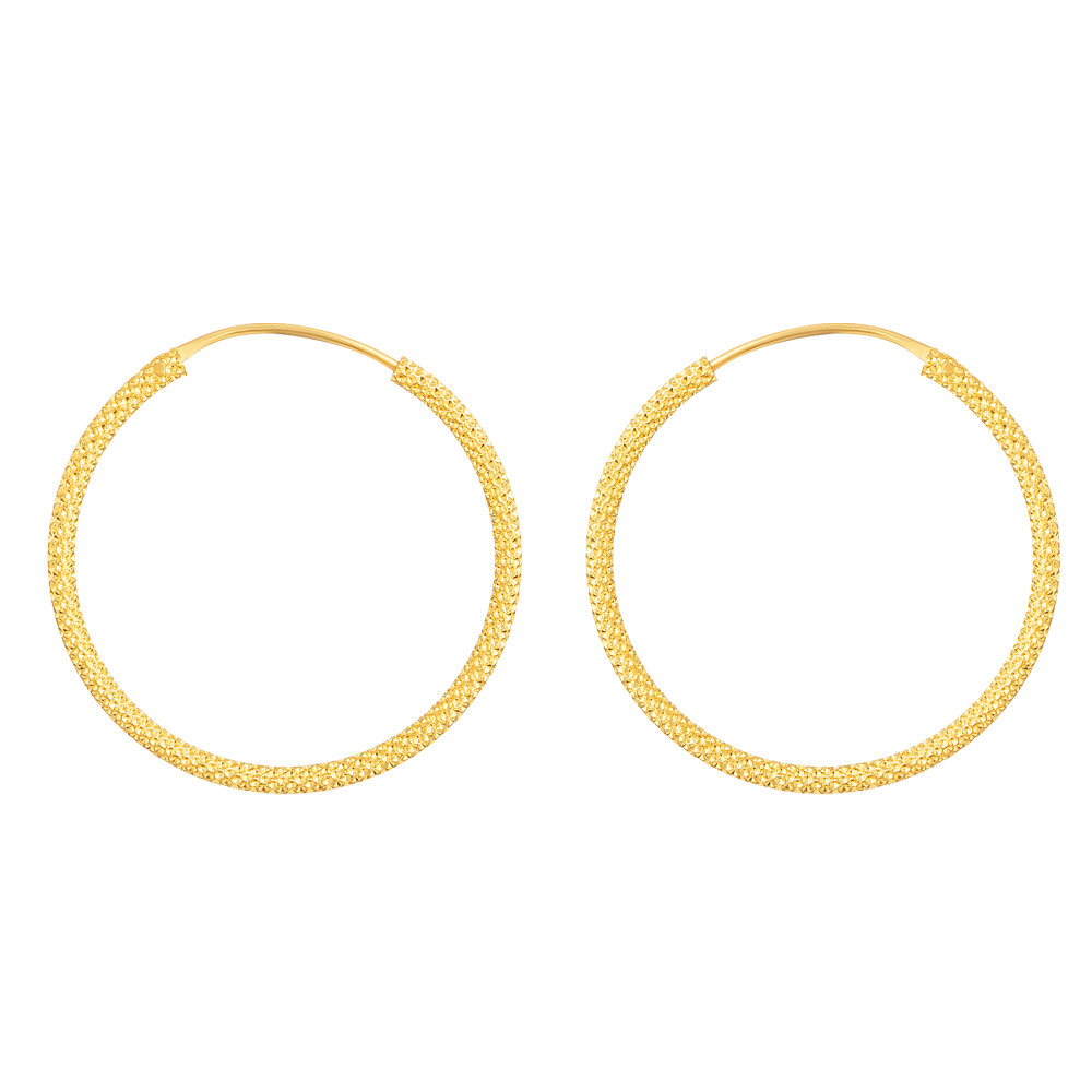 Gold Bali Hoops | 22ct Gold Jewellery | PureJewels