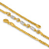 22ct Gold Fancy Chain with Rhodium Finish