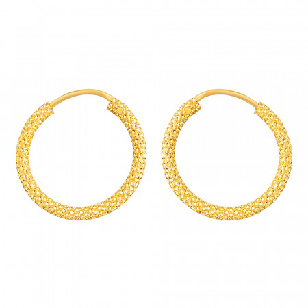 22 carat Gold Bali Earring | 15mm Diameter