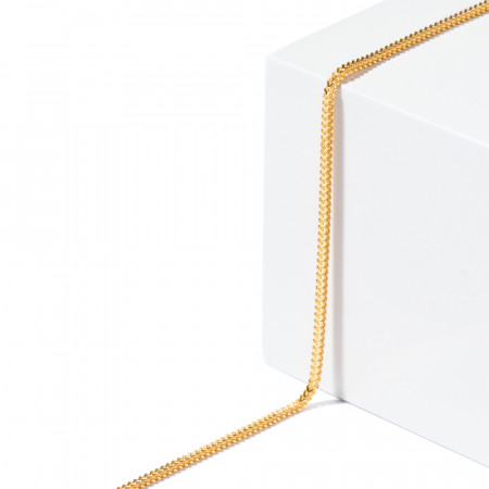 22ct Gold Plain Daily Wear Foxtail Chain | 18 Inches | 1.2mm