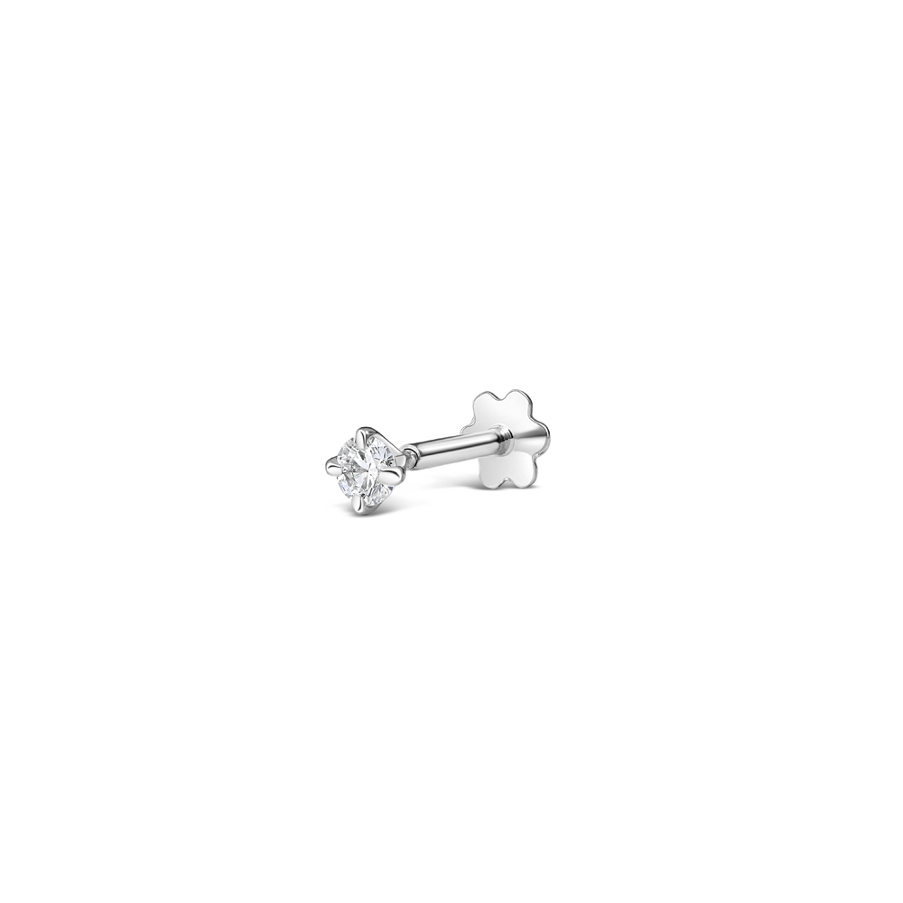 White gold deals diamond nose stud
