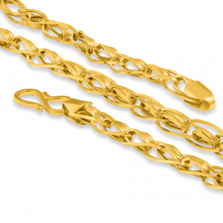 22ct Gold Fancy Chain In 21 Inches