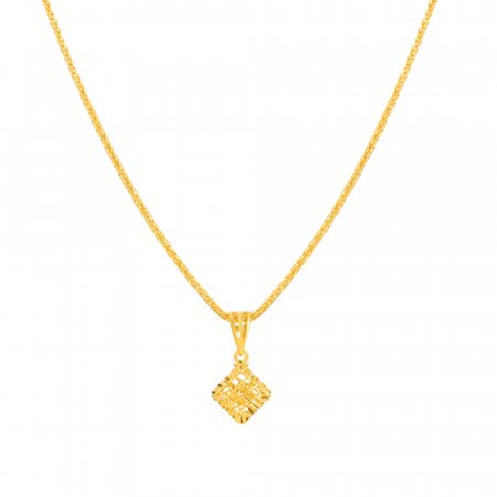 22ct Gold Square Shaped Pendant