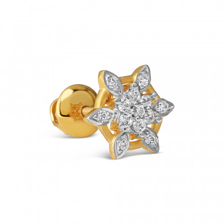 22 Carat Gold Earring with CZ Stones