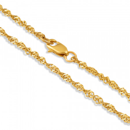 22ct Gold | Ripple Chain | 16 Inches | 1.4mm Thick