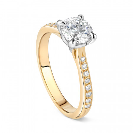 Lotus Bud Engagement Ring