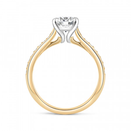Lotus Bud Engagement Ring