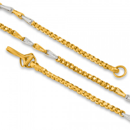 22ct Gold Chain with Rhodium Finish