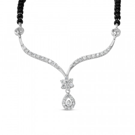 18ct White Gold Diamond Mangalsutra