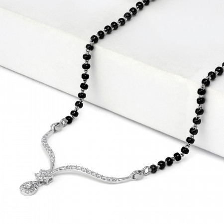 18ct White Gold Diamond Mangalsutra