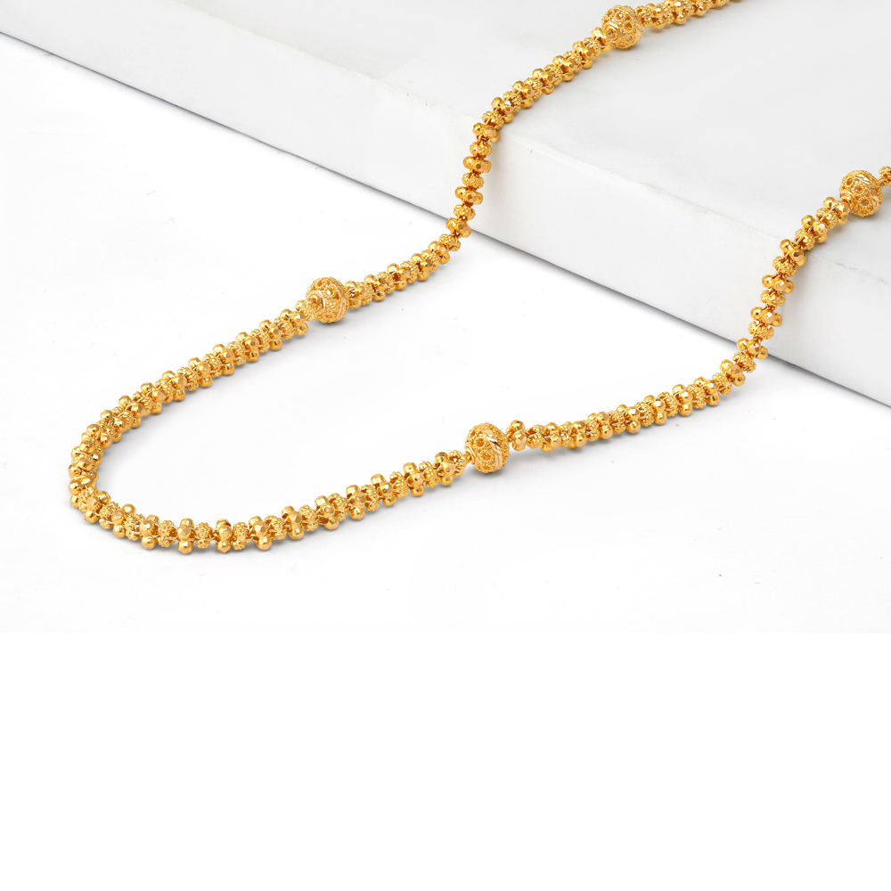 Pick this simple 22ct gold Mala Neckwear at PureJewels UK