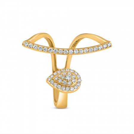 18ct Yellow Gold Ring Diamond for Ladies | Size N