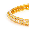Rhodium-Polished 22ct Gold Bangle | Daily Wear | 2.5 | Mediumweight