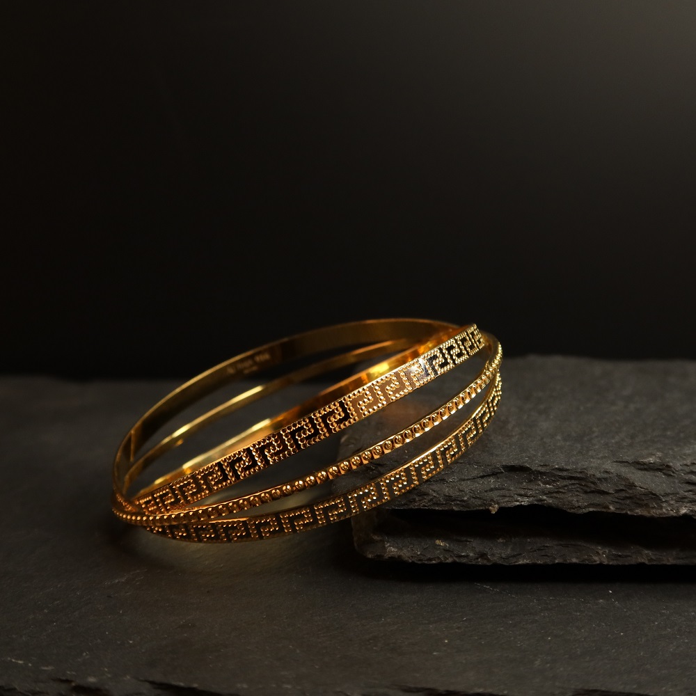 Rhodium gold bangles with price 2025