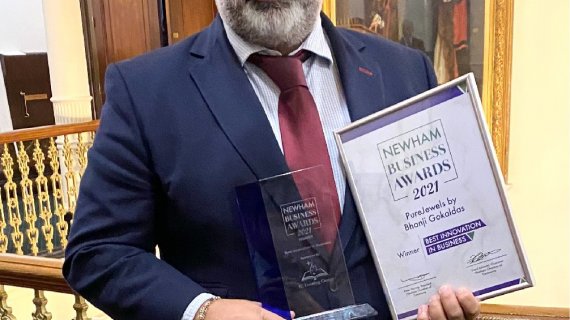 PureJewels wins “Best Innovation in Business 2021” at Newham Chamber of Commerce awards