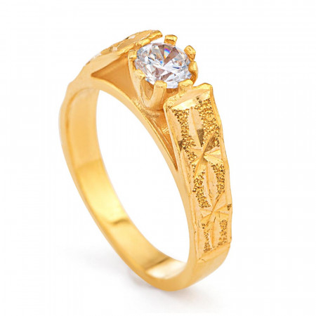 22 Carat Gold Engagement Ring Size H 1/2