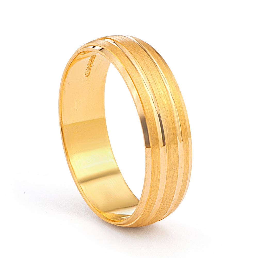 American Diamond Ring For Gents In 22K Gold – Lagu Bandhu