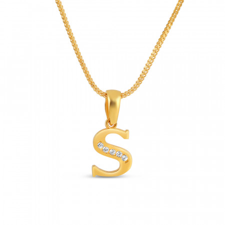 22ct Gold Pendant Initial S