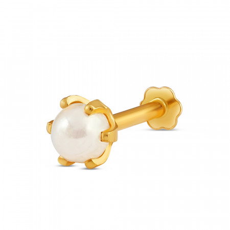 18ct Gold | Yellow Gold Pearl Nose Pin Stud | 4.1 mm Thick
