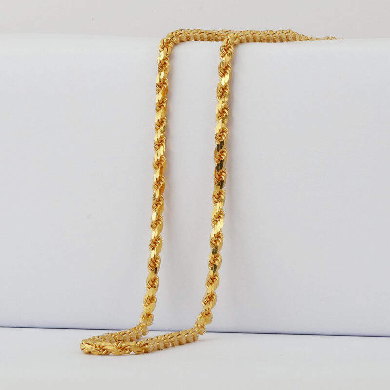 22 Inch Gold Rope Chain Order Now in UK PureJewels