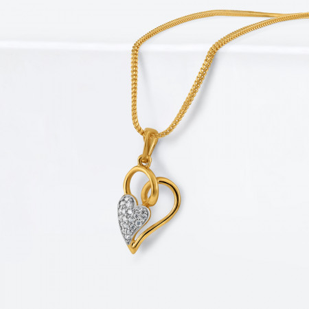 22ct Gold Heart Shaped Pendant