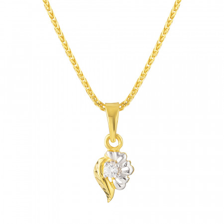 22ct Gold Pendant For Women | Rhodium Finish