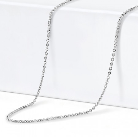 18ct White Gold | Link Chain | 18 Inches | 0.8mm Thick