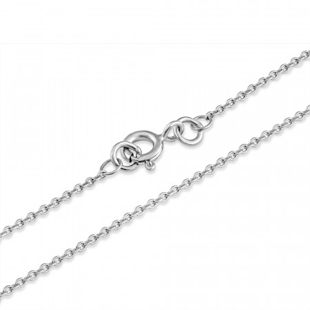 18ct White Gold | Link Chain | 18 Inches | 0.8mm Thick