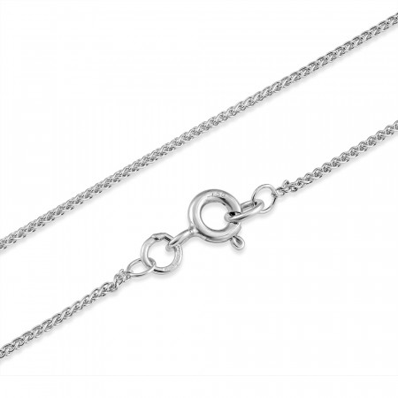 18ct White Gold | Spiga Chain | 18 Inches | 1mm Thick