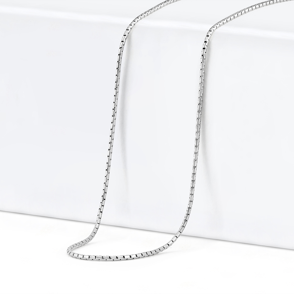 Cable chain in UK 18ct White Gold chain Purejewels UK