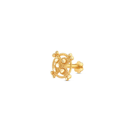 18ct Gold | Indian Gold Nose Stud | 8mm Thick