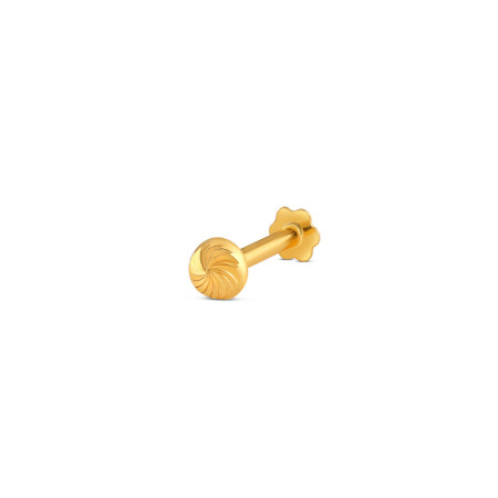 18ct Gold | Plain Yellow Gold Nose Pin Stud | 3.3mm Diameter
