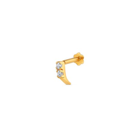 18ct Gold | Indian Gold Nose Pin Stud | 1.8mm Thick