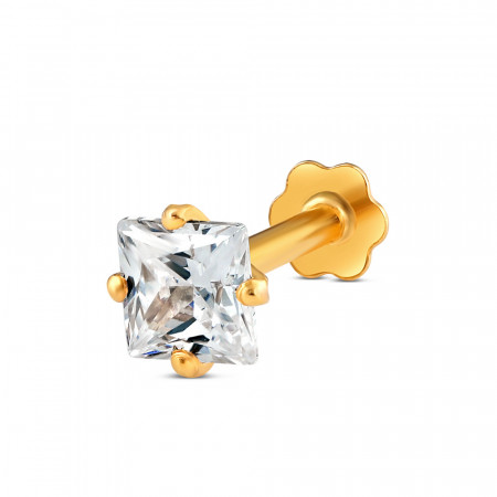 18ct Gold Screw Back Nose Pin | 4.2mm Thick