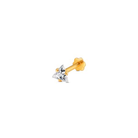 18ct Gold Screw Back Nose Pin | 3.8mm Thick