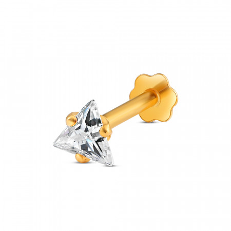 18ct Gold Screw Back Nose Pin | 3.8mm Thick